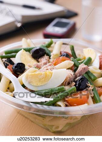 Stock Image - Tuna Pasta Nicoise Salad. Fotosearch