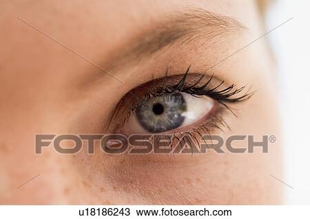 Stock Image - Woman's eye close up. Fotosearch