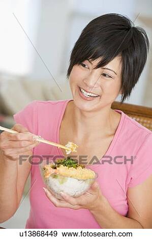 Women Eating meal, mealtime With Chopsticks View Large Photo Image Stock Photo - Women Eating meal, mealtime With Chopsticks . Fotosearch