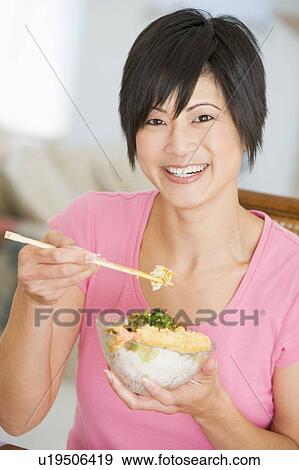Women Eating meal, mealtime With Chopsticks View Large Photo Image Stock Photo - Women Eating meal, mealtime With Chopsticks . Fotosearch