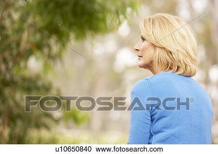 Back View Of Thoughtful Senior Woman View Large Photo Image Stock Image - Back View Of Thoughtful Senior Woman . Fotosearch