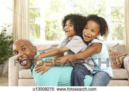 Father Playing With Children At Home View Large Photo Image Stock Photography - Father Playing With Children At Home. Fotosearch