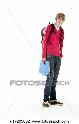 Full Length Studio Portrait Of Male Teenage Student View Large Photo Image Stock Image - Full Length Studio Portrait Of Male Teenage Student. Fotosearch