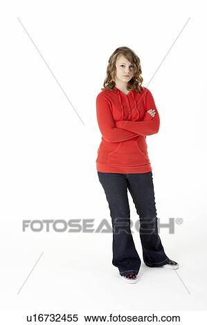 Stock Photography - Full Length Studio Portrait Of Teenage Girl. Fotosearch