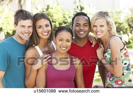 Group Of Young Friends Having Fun Together View Large Photo Image Stock Photo - Group Of Young Friends Having Fun Together. Fotosearch