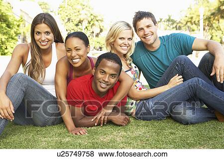 Group Of Young Friends Having Fun Together View Large Photo Image Stock Photo - Group Of Young Friends Having Fun Together. Fotosearch