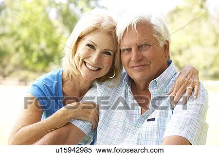 Portrait Of Senior Couple In Park View Large Photo Image Stock Photography - Portrait Of Senior Couple In Park. Fotosearch