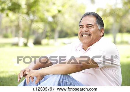 Portrait Of Senior Man In Park View Large Photo Image Stock Photo - Portrait Of Senior Man In Park. Fotosearch