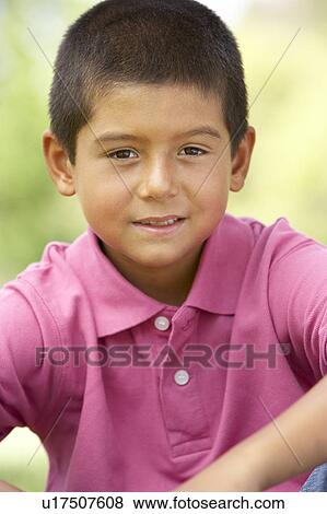 Portrait Of Young Boy In Park View Large Photo Image Stock Photo - Portrait Of Young Boy In Park. Fotosearch