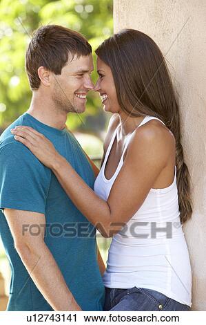 Romantic Young Couple Outside Building View Large Photo Image Stock Image - Romantic Young Couple Outside Building. Fotosearch