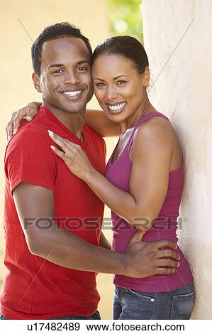 Romantic Young Couple Outside Building View Large Photo Image Stock Photo - Romantic Young Couple Outside Building. Fotosearch