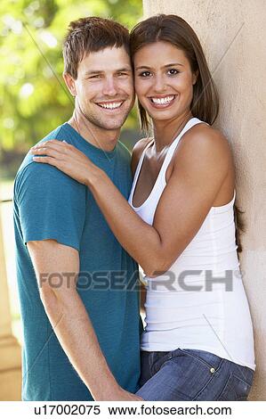 Romantic Young Couple Outside Building View Large Photo Image Stock Photography - Romantic Young Couple Outside Building. Fotosearch