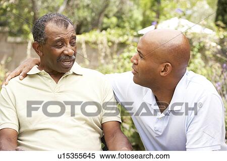 Senior Man Having Serious Conversation Adult Son View Large Photo Image Stock Photography - Senior Man Having Serious Conversation Adult Son. Fotosearch
