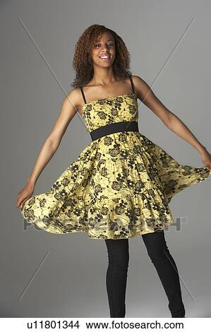 Picture - Studio Portrait Of Fashionably Dressed Teenage Girl. Fotosearch