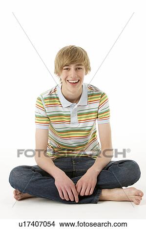 Studio Portrait Of Happy Teenage Boy View Large Photo Image Picture - Studio Portrait Of Happy Teenage Boy. Fotosearch