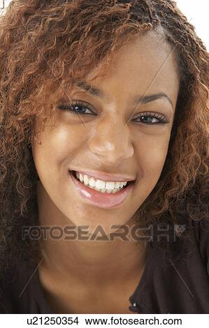 Studio Portrait Of Happy Teenage Girl View Large Photo Image Picture - Studio Portrait Of Happy Teenage Girl. Fotosearch