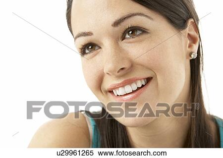 Studio Portrait Of Laughing Woman View Large Photo Image Stock Photography - Studio Portrait Of Laughing Woman. Fotosearch
