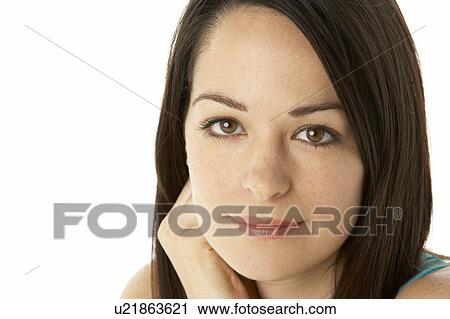 Studio Portrait Of Smiling Woman View Large Photo Image Stock Image - Studio Portrait Of Smiling Woman. Fotosearch