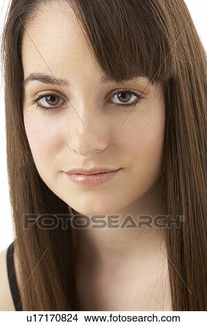 Studio Portrait Of Teenage Girl On White Background View Large Photo Image Picture - Studio Portrait Of Teenage Girl On White Background. Fotosearch