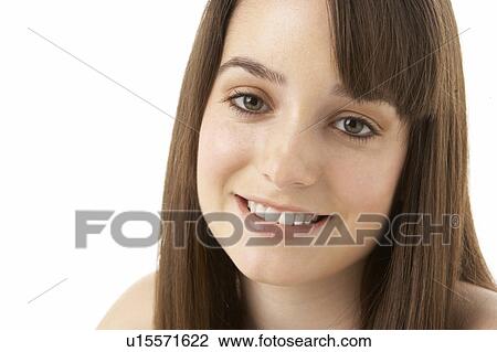 Studio Portrait Of Teenage Girl On White Background View Large Photo Image Stock Image - Studio Portrait Of Teenage Girl On White Background. Fotosearch