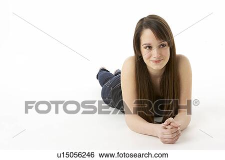 Studio Portrait Of Teenage Girl On White Background View Large Photo Image Stock Photograph - Studio Portrait Of Teenage Girl On White Background. Fotosearch