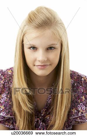 Studio Portrait Of Teenage Girl View Large Photo Image Stock Photo - Studio Portrait Of Teenage Girl. Fotosearch