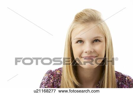 Stock Photo - Studio Portrait Of Teenage Girl. Fotosearch