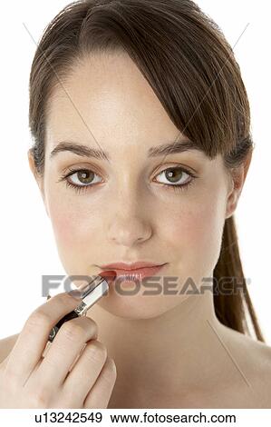 Teenage Girl Applying Make Up View Large Photo Image Stock Photo - Teenage Girl Applying Make Up. Fotosearch
