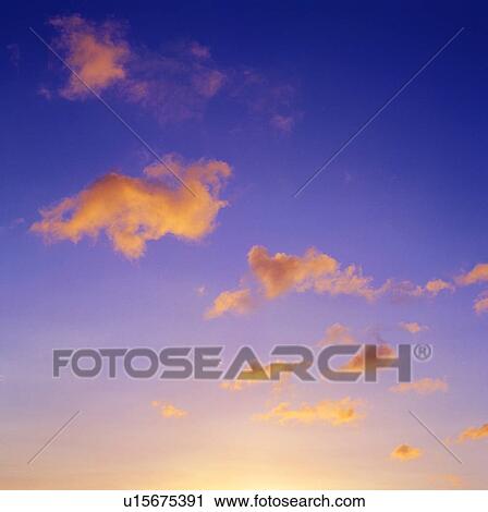 Stock Image - dusk, sunrise, sunset, spectacular, Purple sky. Fotosearch