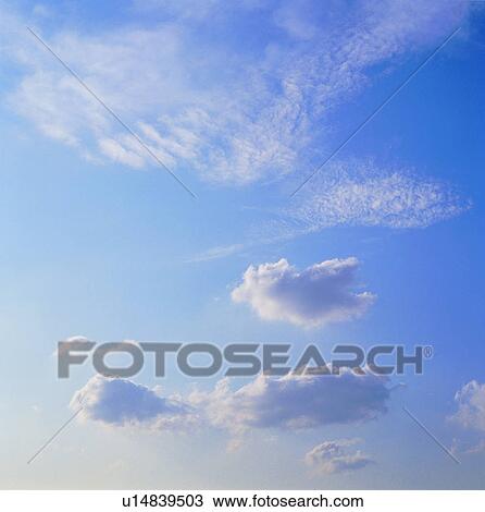 sky, spectacular, clouds, white clouds, a clear day, blue sky View Large Photo Image Stock Image - sky, spectacular, clouds, white clouds, a clear day, blue sky. Fotosearch