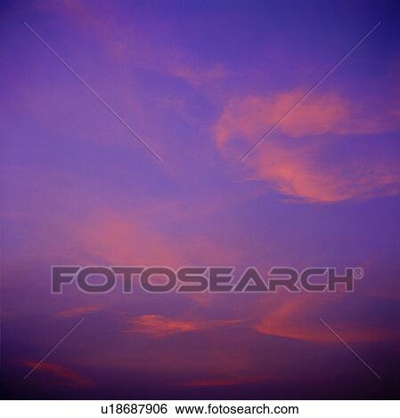 Stock Photograph - sunset, spectacular, Purple sky, sunrise, clouds, sky. Fotosearch