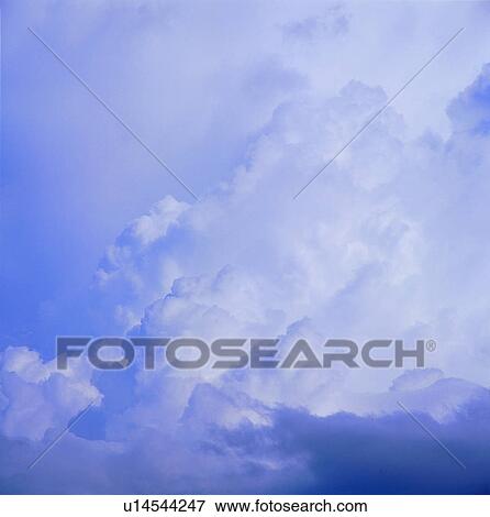Stock Photo - white clouds, grey sky, sky, background, clouds, cloudy. Fotosearch