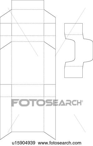 Stock Photo - handicrafts, packing structure, packing, boxes, dotted-line, arts and crafts. Fotosearch