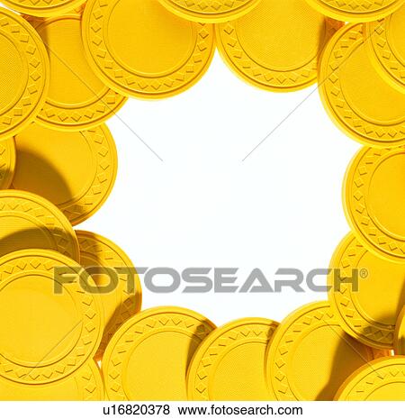 Stock Photo - decoration, decoration, frame, yellow frame, round shape. Fotosearch