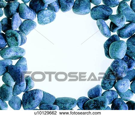 Stock Image - decoration, frame, round shape, decoration, grey frame, stone. Fotosearch