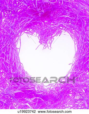 Stock Image - decoration, pink frame, paper, decoration, heart shape. Fotosearch