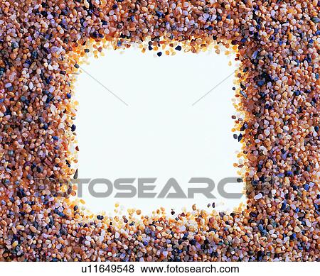 Stock Photo - stone, decoration, square, decoration, brown frame. Fotosearch