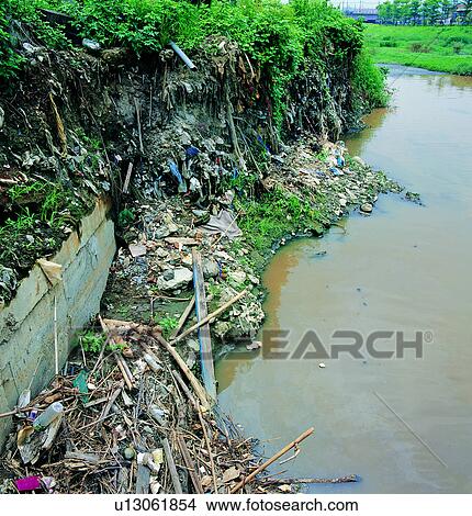 Picture - water pollution, environmental protection, pollution, conditions, circumstances. Fotosearch