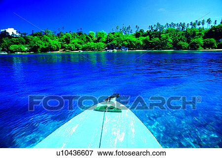 Stock Photo - Diving Vacation, Island, Beach, Ocean, Beach in Bunaken, Vessel, Nature landscape. Fotosearch