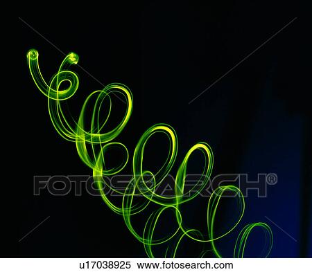 Stock Photography - laser light, light, green, originality, light and shadow, abstract. Fotosearch