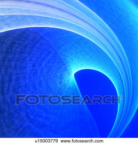 Stock Photo - originality, light, cold colors, laser light, light and shadow, blue. Fotosearch