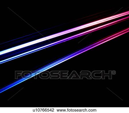 Stock Image - straight lines, layer, purple color, violet, light, blue. Fotosearch
