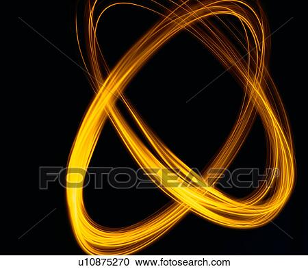 Stock Image - warm colors, line, lines, yellow, linear, circular. Fotosearch