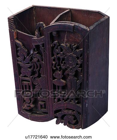 Stock Image - old, wooden product, traditional, brown, time, aged, antique. Fotosearch