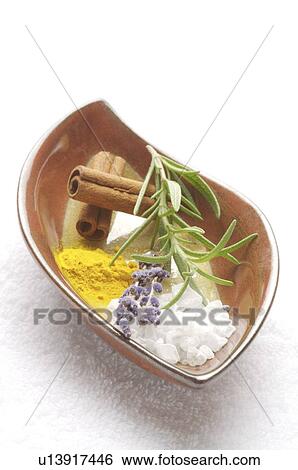 Stock Photograph - Spa treatment on the tray. Fotosearch
