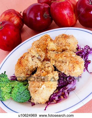 Stock Photo - cook, croquette, cooking, cauliflower, food, apple, cuisine. Fotosearch