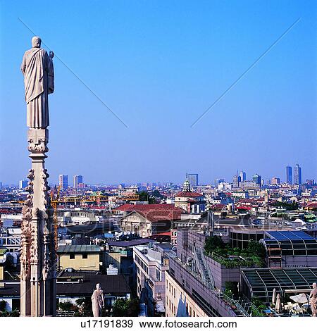 Stock Photo - tourism, Europe, a trip, Milan, travels, architecture, Milano. Fotosearch