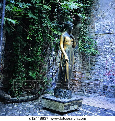 Stock Photo - Verona, travels, European, Juliet, a trip, architecture, statue. Fotosearch