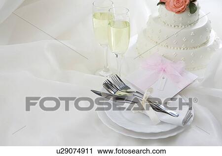 Place setting at a wedding View Large Photo Image Stock Image - Place setting at a wedding. Fotosearch