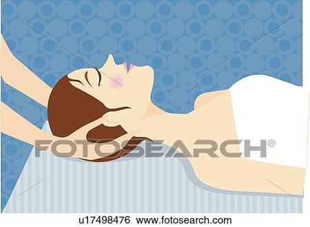 Stock Illustration - Fashion, Massage, Female, Lady, Easy, People, Vogue. Fotosearch